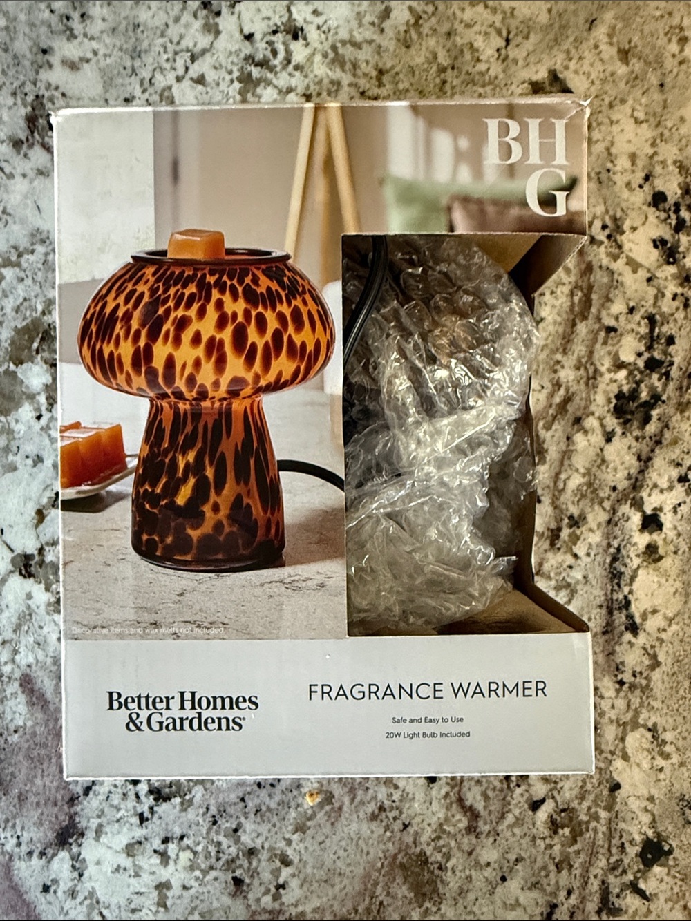 Better Homes And Gardens Amber and Dark Brown Glass Fragrance Warmer